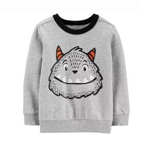 Carters Gray Monster Graphic Kids Sweatshirt size 3T